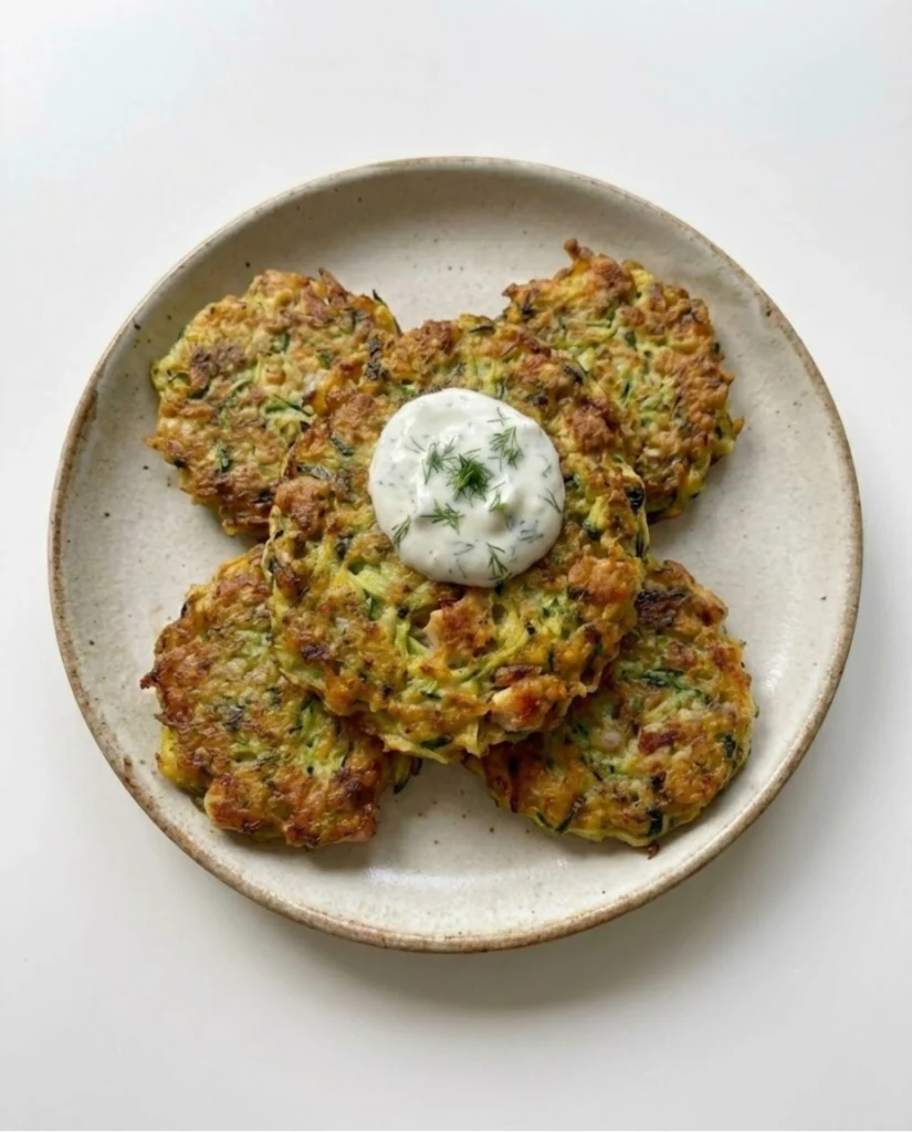 Zucchini Fritters with Chicken