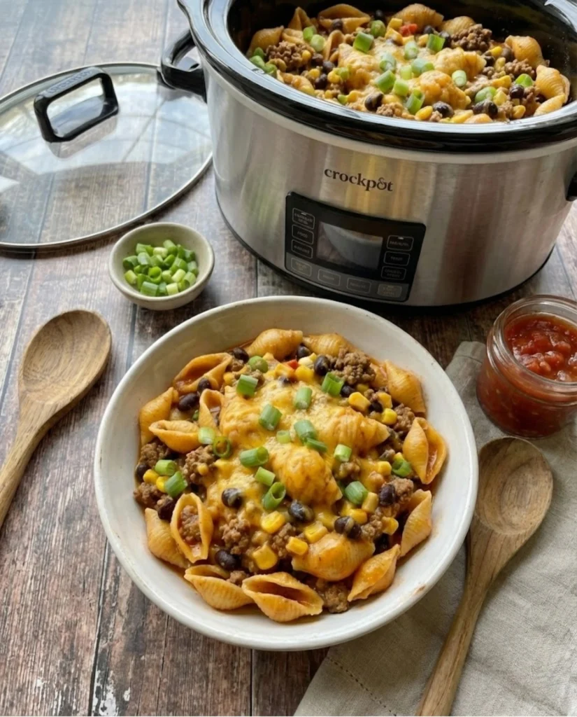 Crock Pot Taco Pasta with the Crock-Pot 7-Quart Slow Cooker