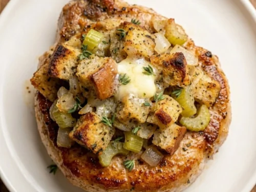 Baked Pork Chops with Stuffing