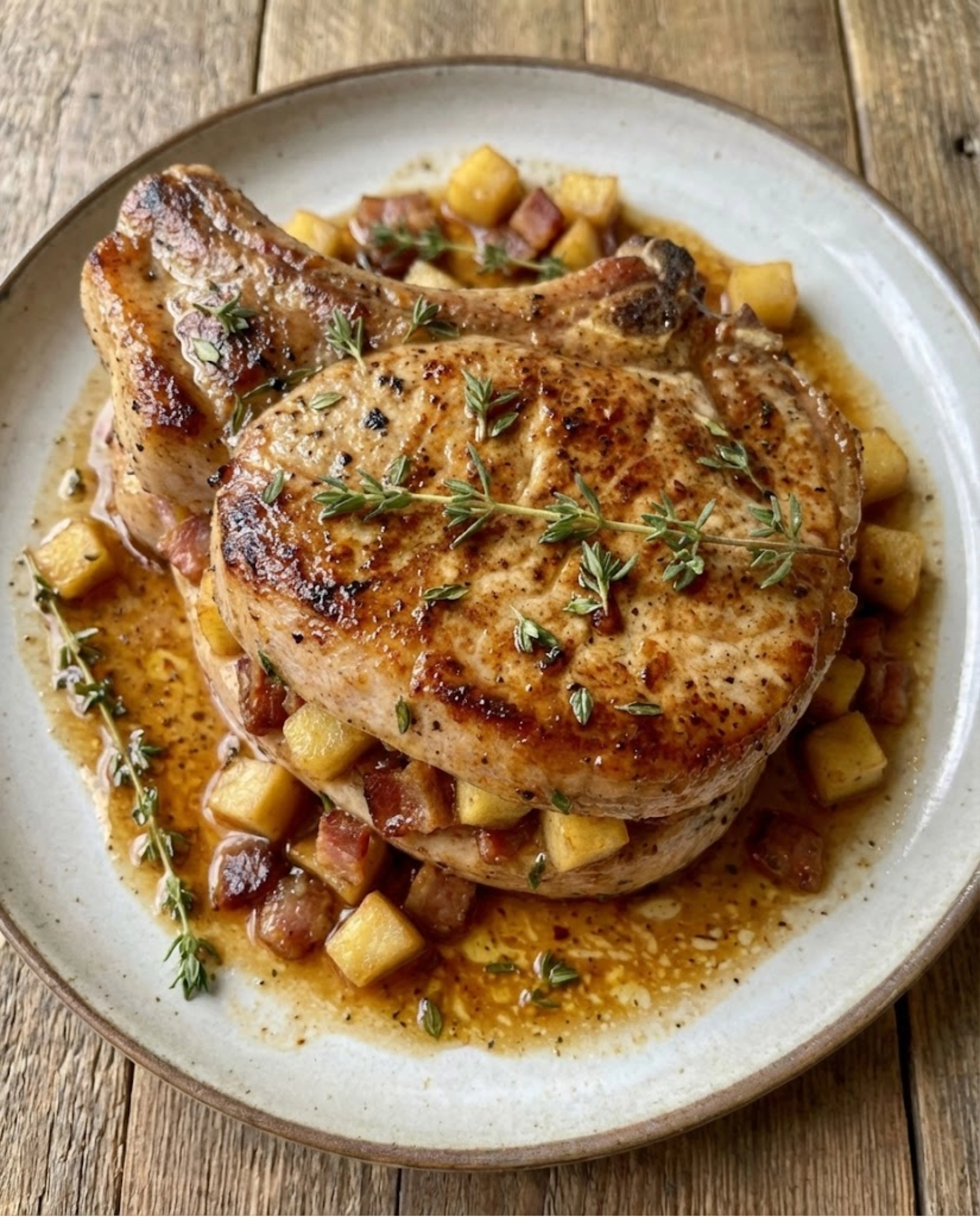 Apple and Bacon Stuffed Pork Chops