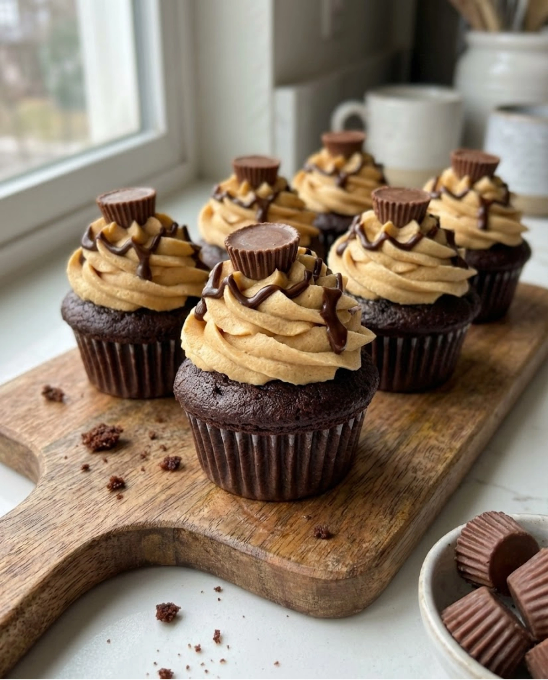 Peanut Butter Chocolate Cupcakes