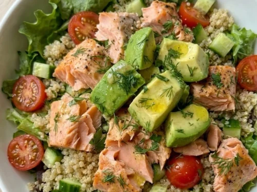 Easy Salmon Quinoa Salad