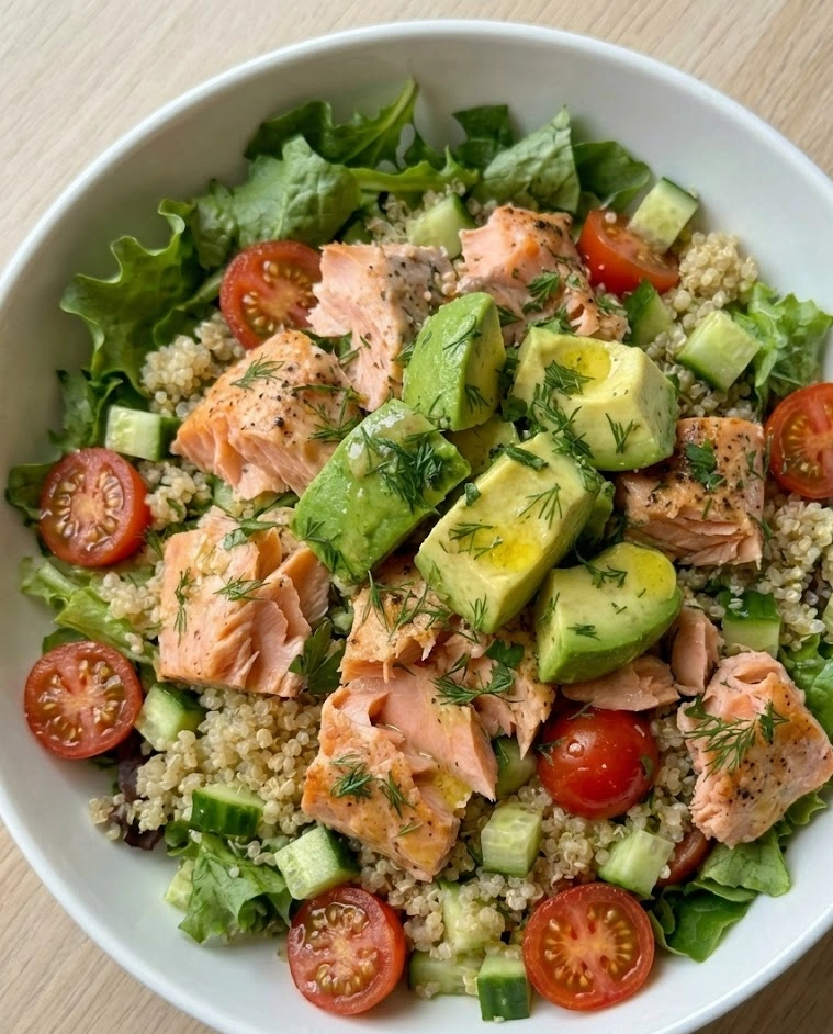 Easy Salmon Quinoa Salad