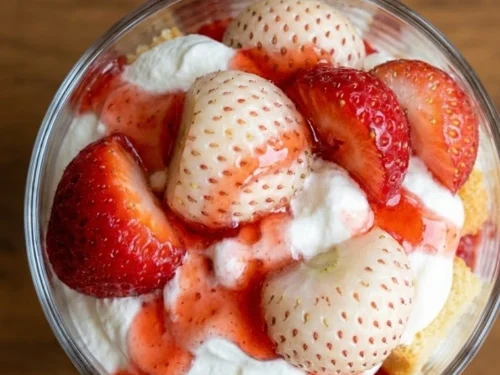 Pineberry & Strawberry Shortcake Cups