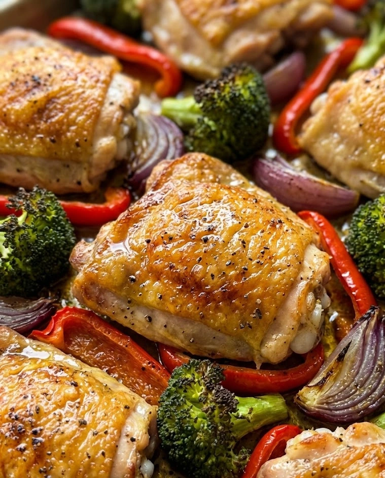 Sheet Pan Chicken Thighs & Veggies
