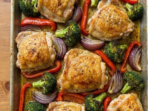 Sheet Pan Chicken Thighs & Veggies