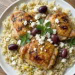 Greek Chicken Thighs and Rice
