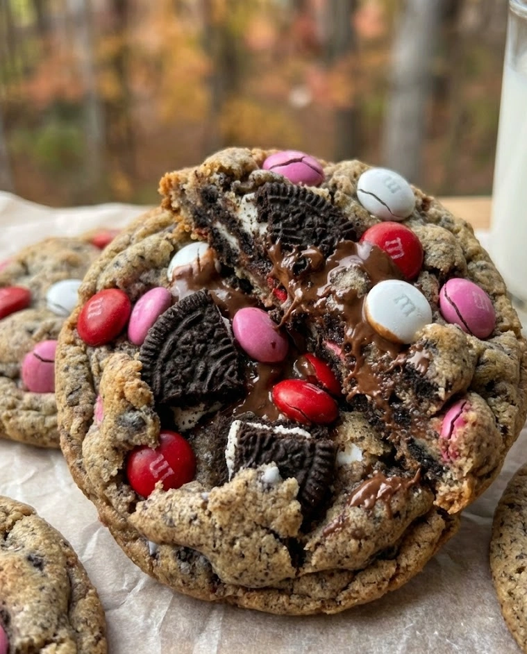 Valentine's Day Oreo M&Ms Cookies