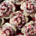 Red Velvet Valentine's Day Cinnamon Rolls