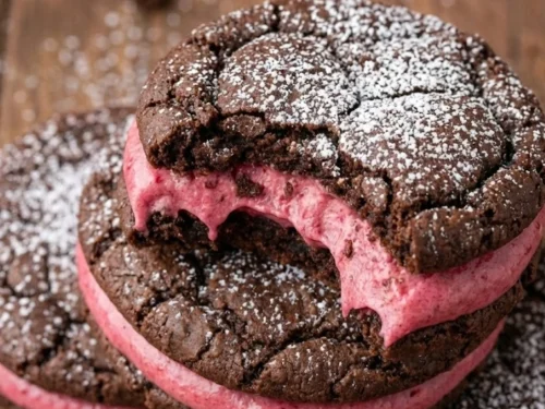 Chocolate Raspberry Sandwich Cookies