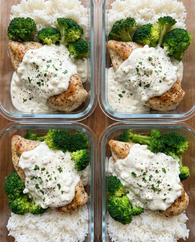 Creamy Cottage Cheese Chicken meal prep