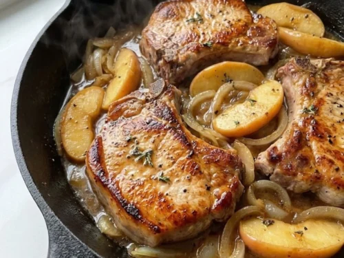 Pork Chops with Apples and Onions