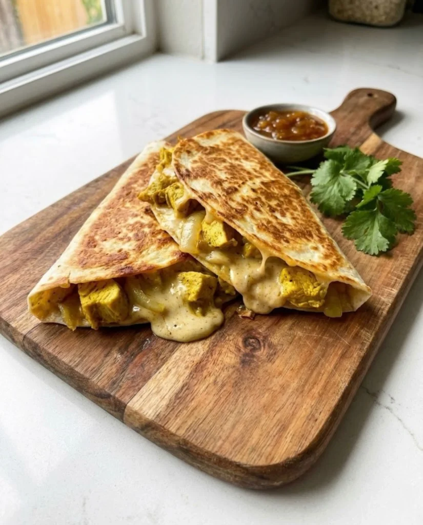Grilled Curry Chicken Quesadillas