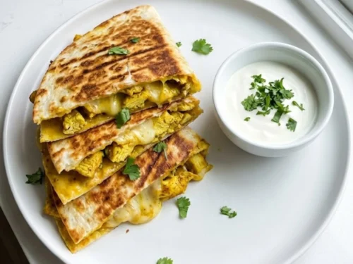 Grilled Curry Chicken Quesadillas