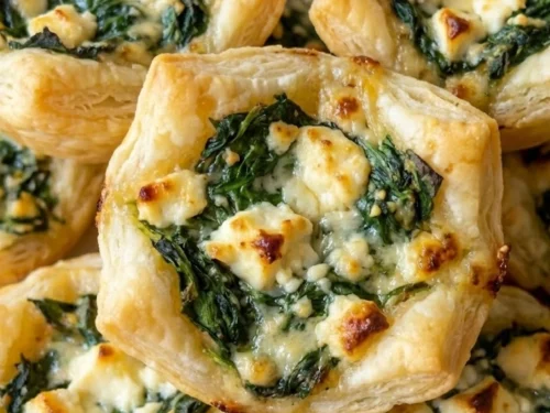 Spinach Feta Puff Pastry Bites