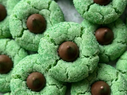 St. Patrick's Day Mint Blossom Cookies