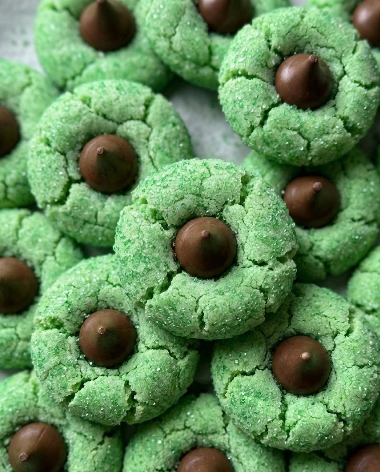 St. Patrick's Day Mint Blossom Cookies