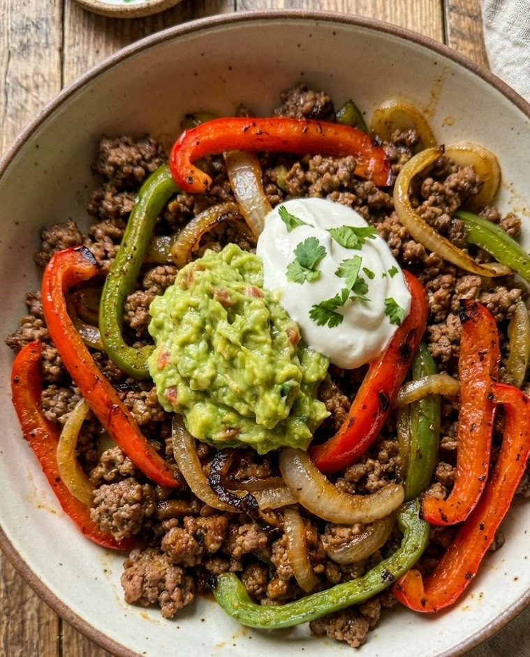 Minced Beef Fajita Bowls