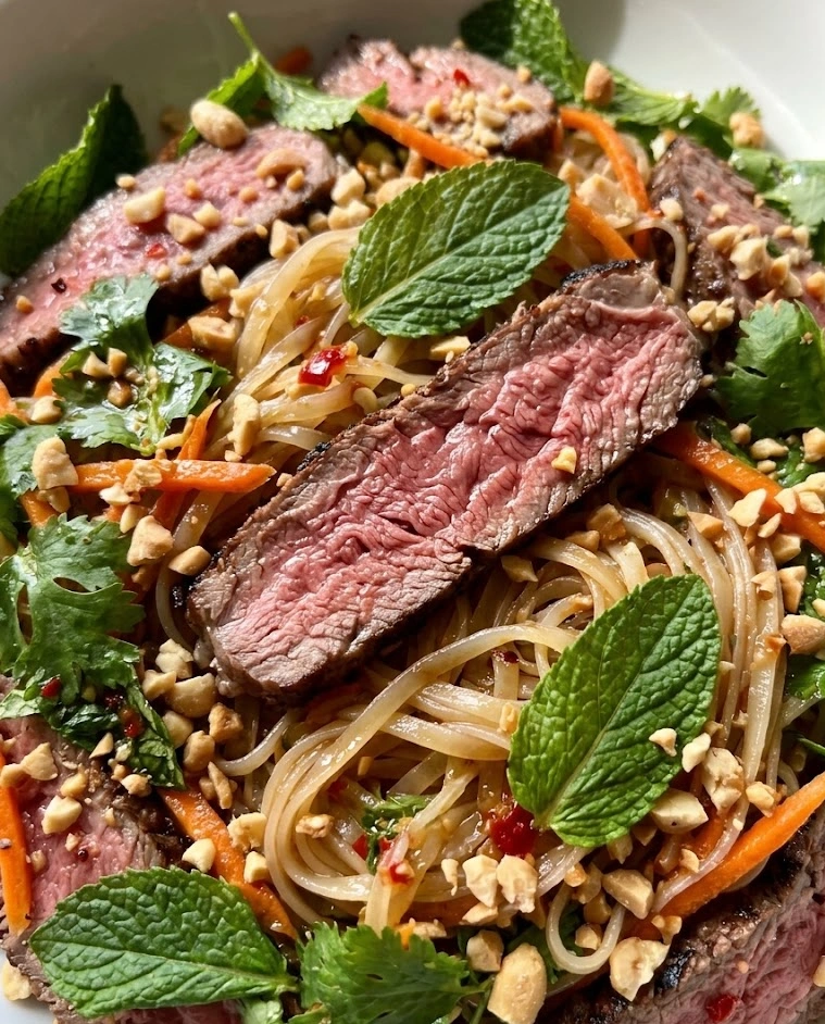 Crying Tiger Beef Noodle Salad