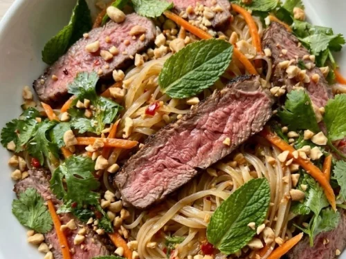 Crying Tiger Beef Noodle Salad