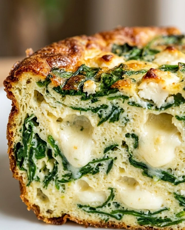 Spinach Frittata With Feta Cheese