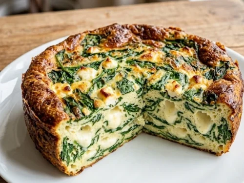 Spinach Frittata With Feta Cheese