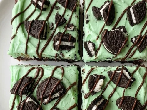 St. Patrick's Day Mint Oreo Brownies