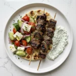 Greek Lamb Souvlaki With Salad