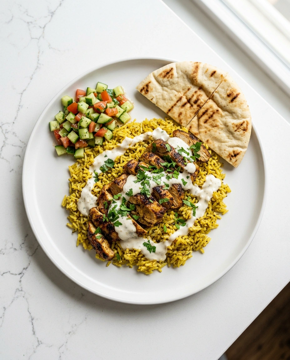 Chicken Shawarma With Baked Rice