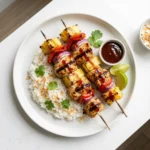 BBQ Chicken Pineapple Kebabs