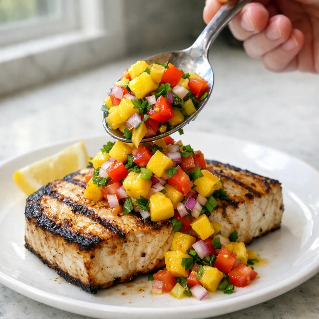 Grilled Swordfish With Mango Salsa