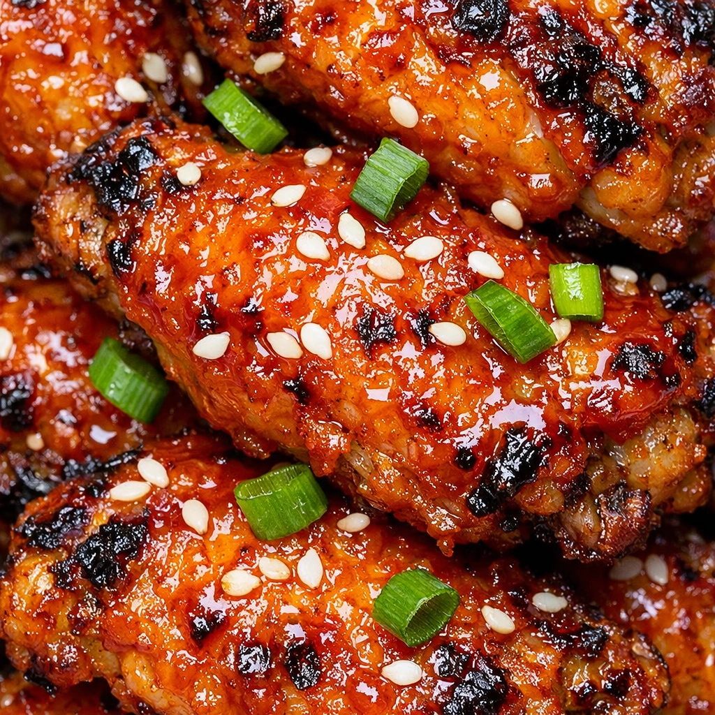 Honey Sriracha Grilled Chicken Wings