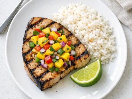 Grilled Swordfish With Mango Salsa
