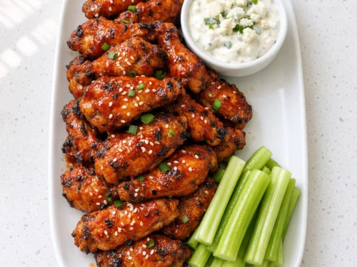 Honey Sriracha Grilled Chicken Wings