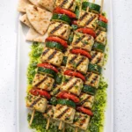 Grilled Vegetable And Halloumi Skewers