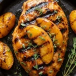 GRILLED CHICKEN WITH PEACH GLAZE
