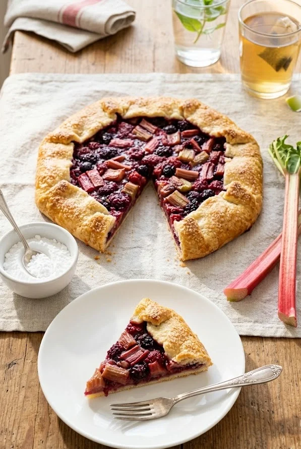 Rhubarb and Almond Galette