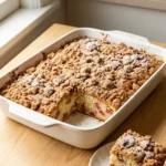 Rhubarb Coffee Crumb Cake
