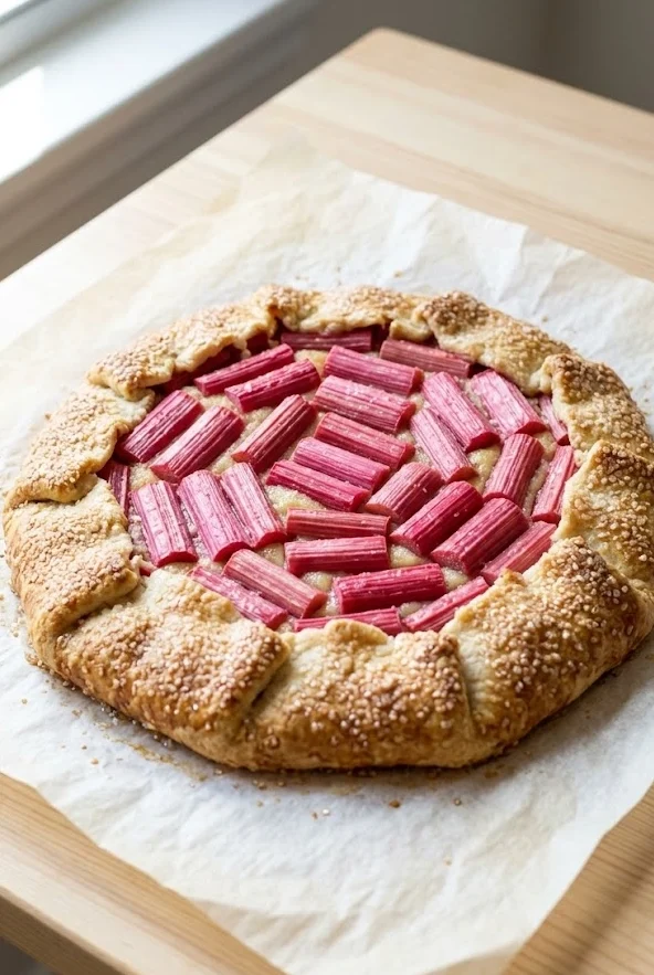 Rhubarb and Almond Galette