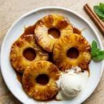 Air Fryer Rum Soaked Pineapple