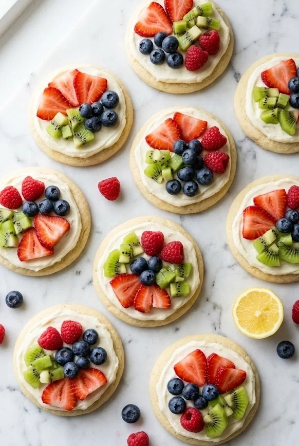 Fresh Fruit Pizza Cookies