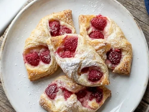 Easy Raspberry Danish with Puff Pastry