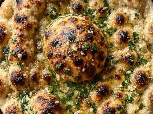 Grilled Garlic Butter Naan Bread