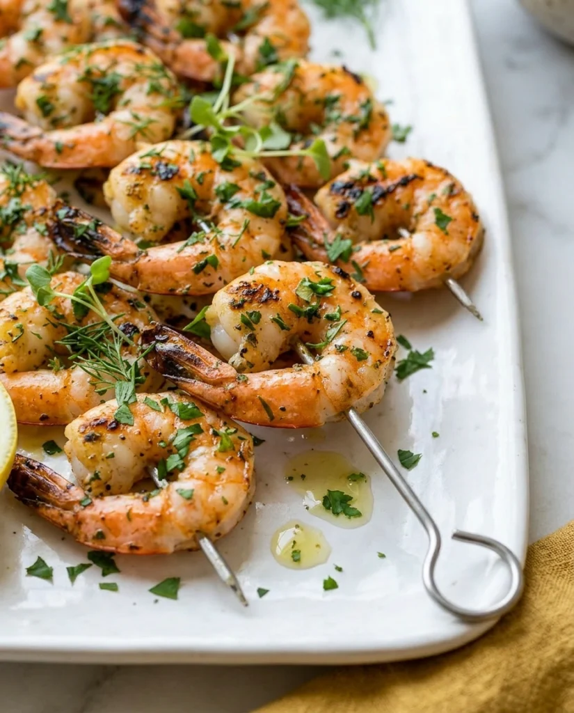 Grilled Citrus Garlic Shrimp Skewers