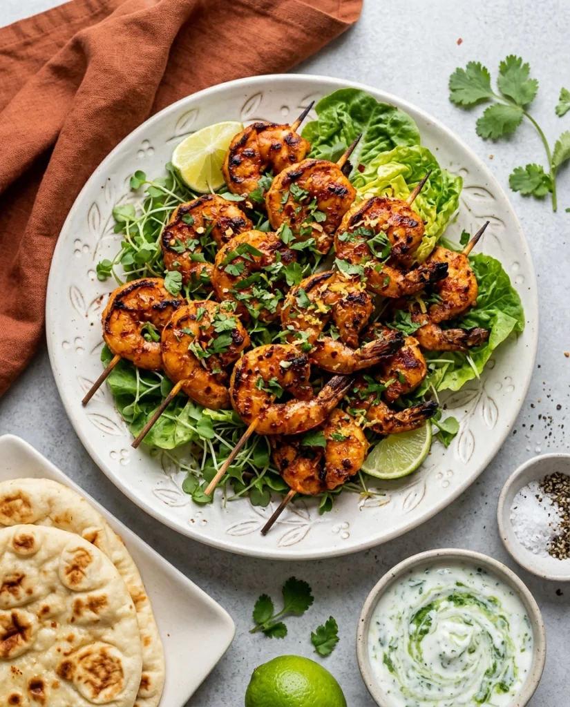 Tandoori Grilled Shrimp Skewers