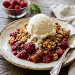 Rhubarb Raspberry Crumble