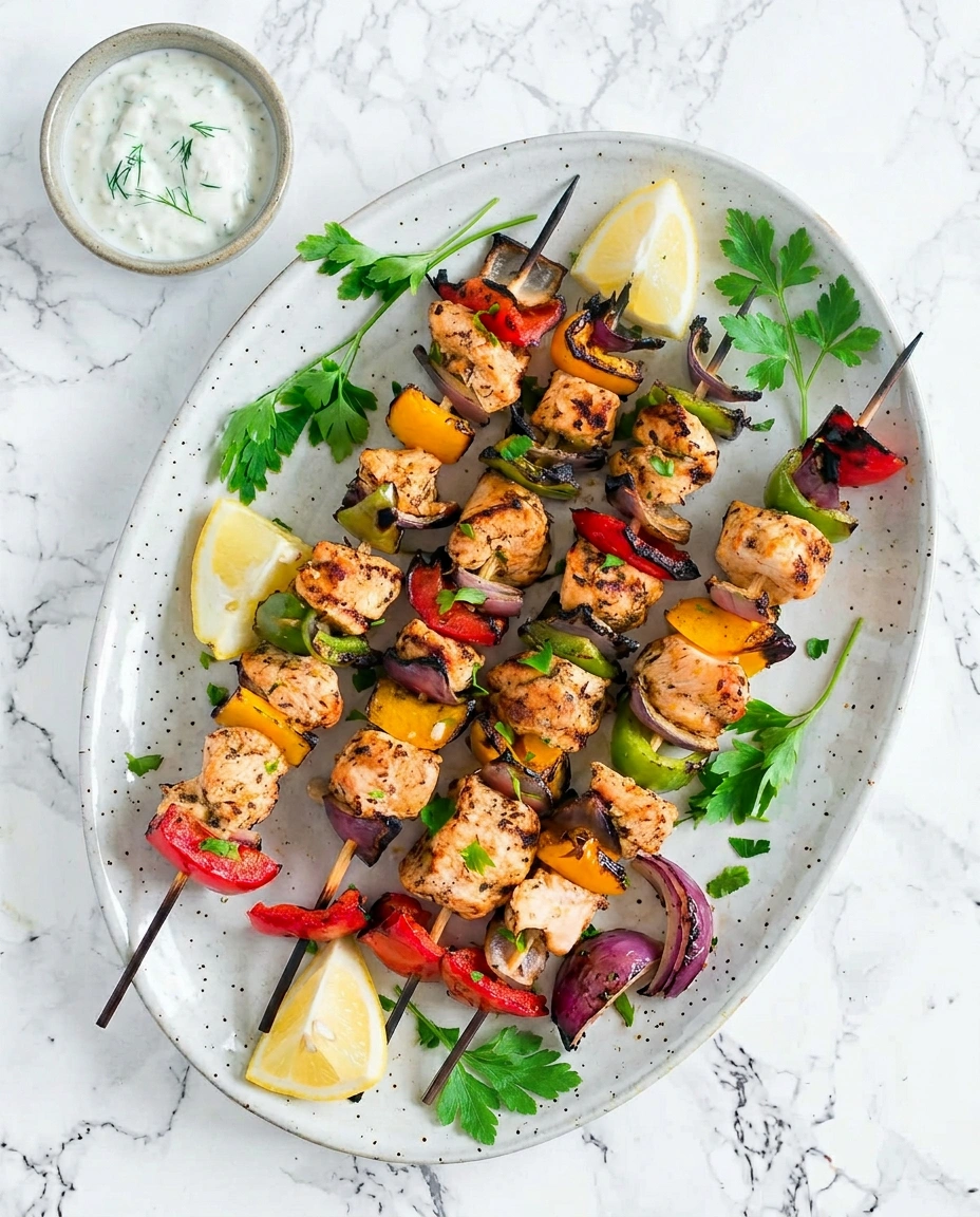 Grilled Mediterranean Chicken Skewers