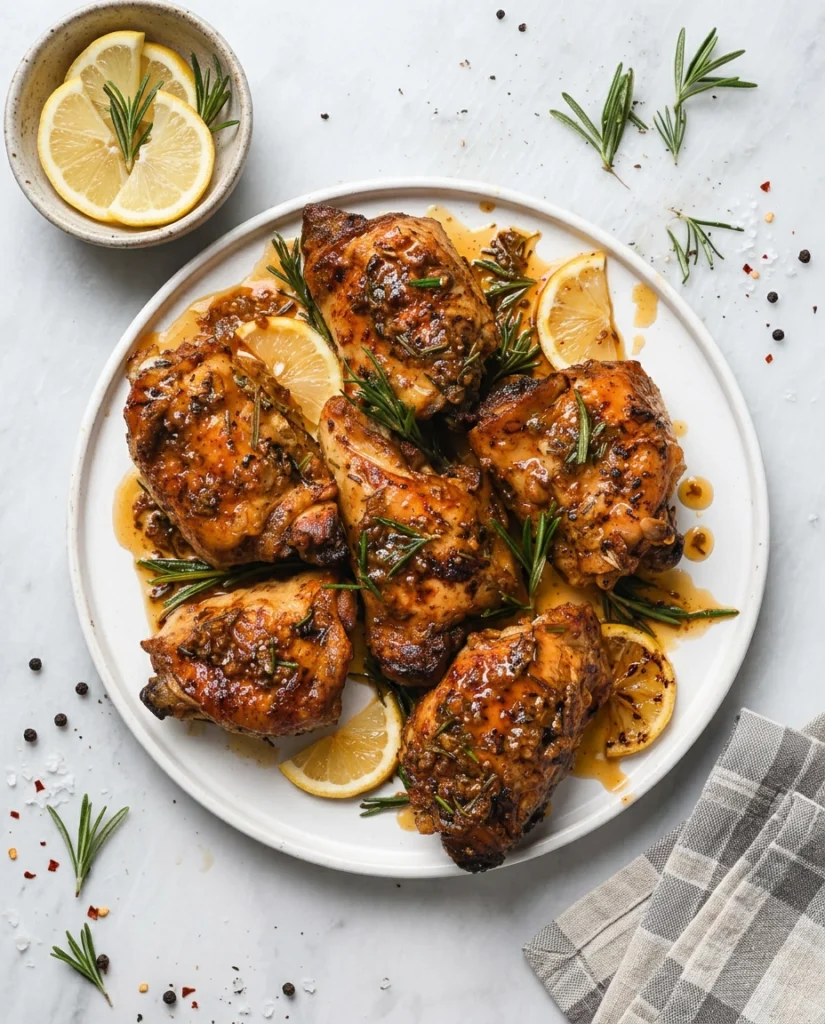 Lemon Rosemary Grilled Chicken Thighs