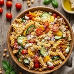 High Protein Greek Pasta Salad