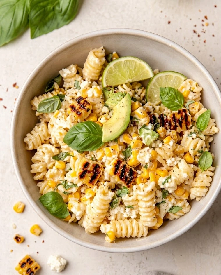 Creamy Street Corn Pasta Salad